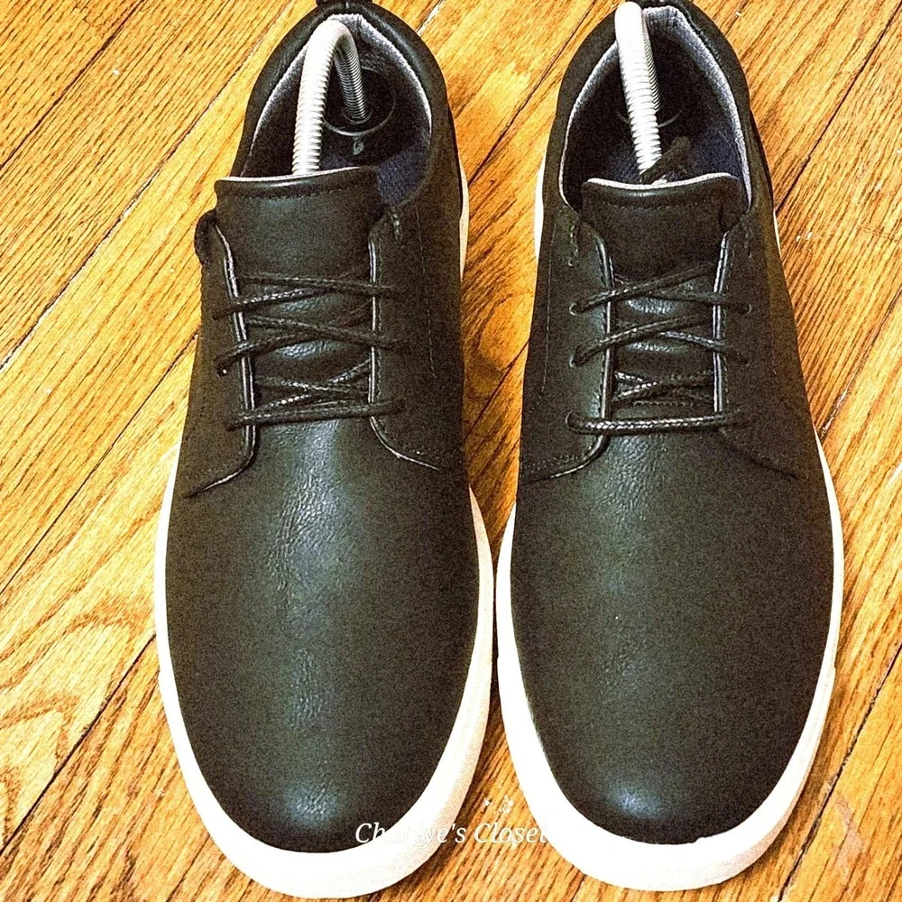 Dr Scholls Madison Oxford Sneakers 12M Black Leather Sport Sole Comfort Casual